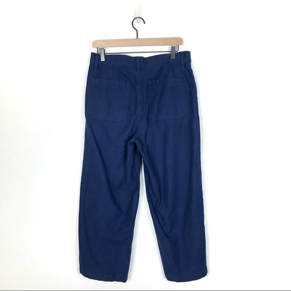 J. Crew factory Wide-leg button-front blue pant 28 - Picture 4 of 7